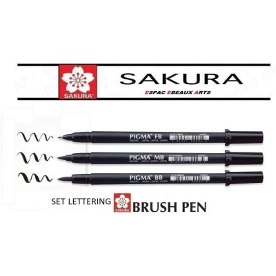 SET ROTULADORES PINCEL PIGMA BRUSH SAKURA (FB/MB/BB)