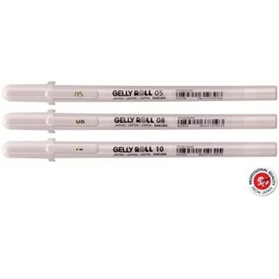 SET BOLIGRAFOS DE GEL GELLY SAKURA 3 BLANCO