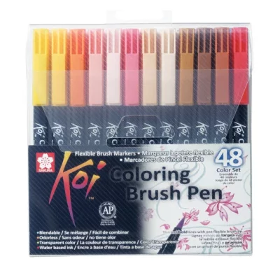 SET ROTULADORES ACUARELABLES SAKURA KOI 48 COLORES