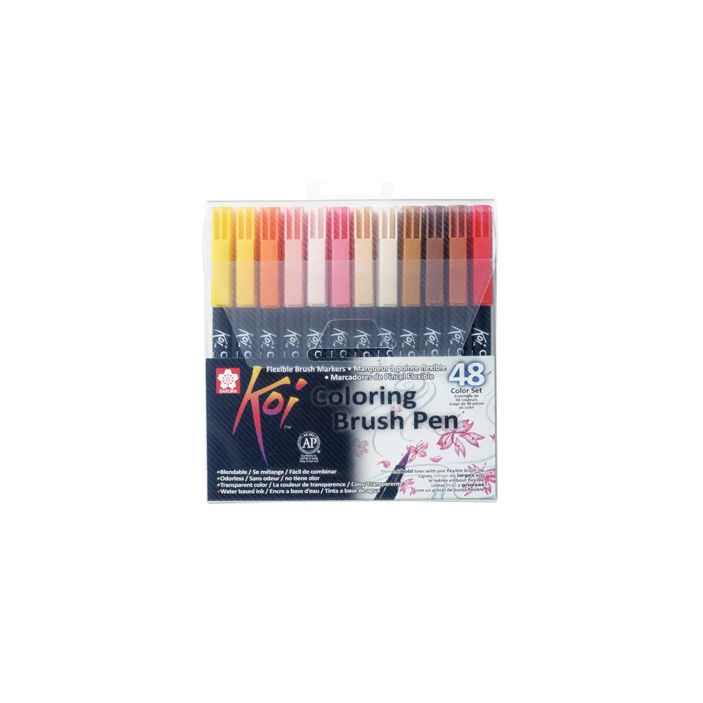 SET ROTULADORES ACUARELABLES SAKURA KOI 48 COLORES