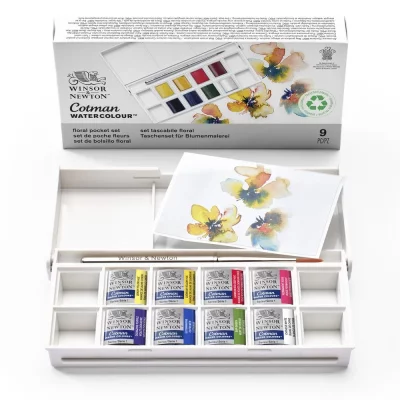 CAJA 8 ACUARELAS COTMAN GAMA FLORAL