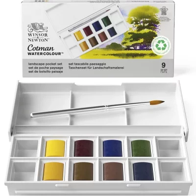 CAJA 8 ACUARELAS COTMAN GAMA PAISAJE