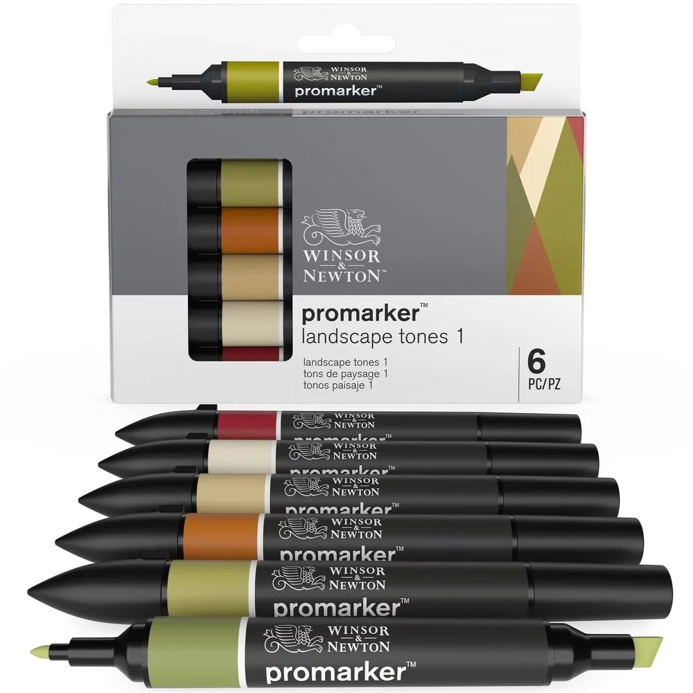 SET 6 ROTULADORES PROMARKER  WINSOR & NEWTON PAISAJE 1