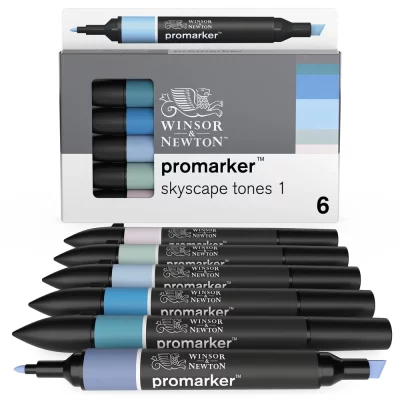 SET 6 ROTULADORES PROMARKER  WINSOR & NEWTON CIELO