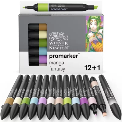 SET 12+1 ROTULADORES PROMARKER  WINSOR & NEWTON   MANGA FANTASY