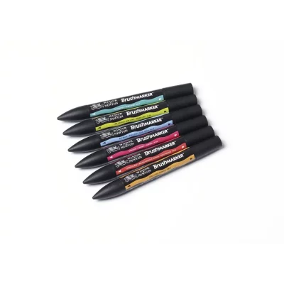 SET 6 ROTULADORES PROMARKER  BRUSH WINSOR & NEWTON MEDIOS