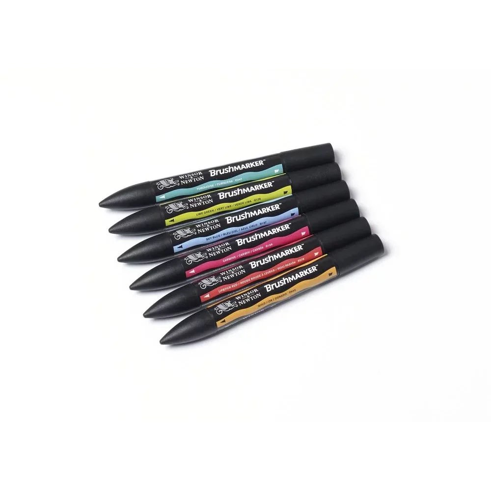 SET 6 ROTULADORES PROMARKER  BRUSH WINSOR & NEWTON MEDIOS