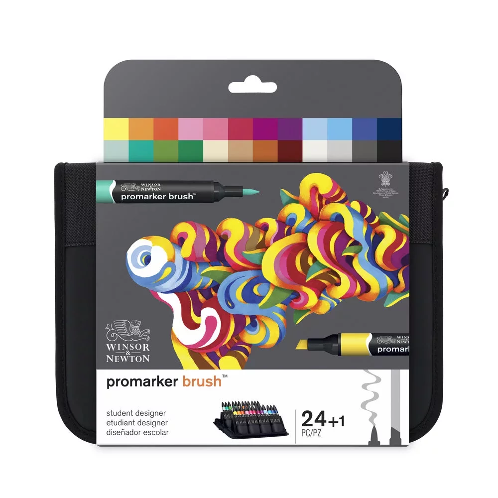 ESTUCHE 24+1 ROTULADORES PROMARKER BRUSH WINSOR & NEWTON ESCOLAR