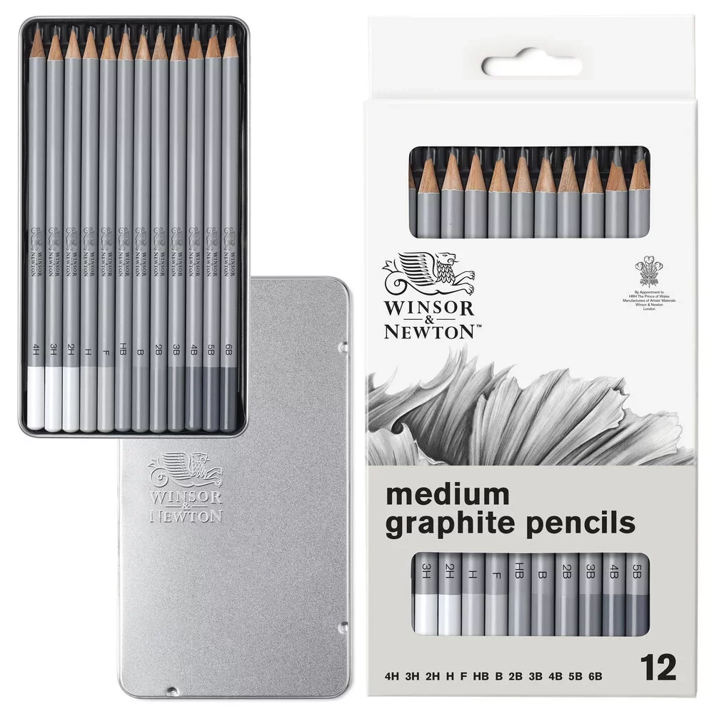 CAJA 12 LAPICEROS DE GRAFITO WINSOR & NEWTON