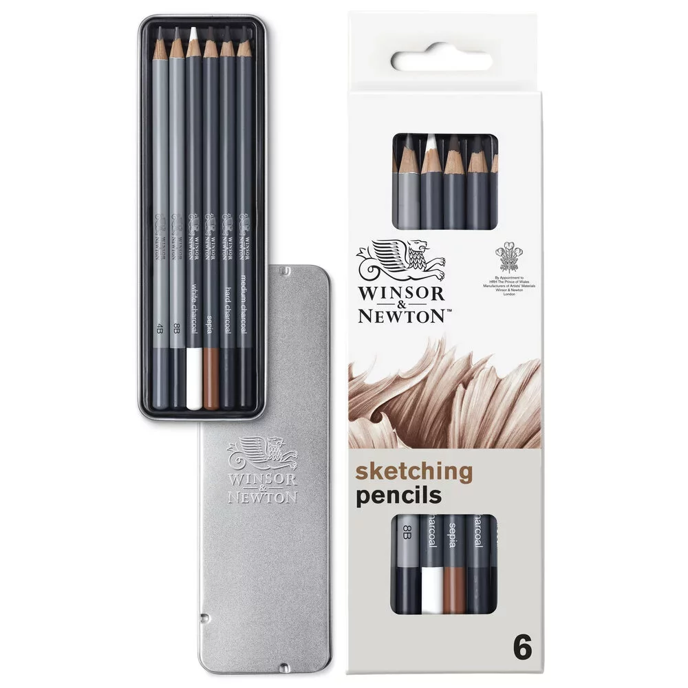 CAJA 6 LAPICEROS DE ESBOZO WINSOR & NEWTON