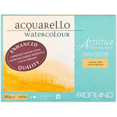 BLOC FABRIANO ARTISTICO ACUARELA 300GR 100% ALGODON