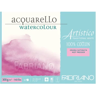 BLOC FABRIANO ARTISTICO ACUARELA 300GR 100% ALGODON