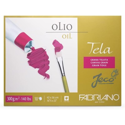 BLOC FABRIANO TELA OLEO 300GR 10 HOJAS