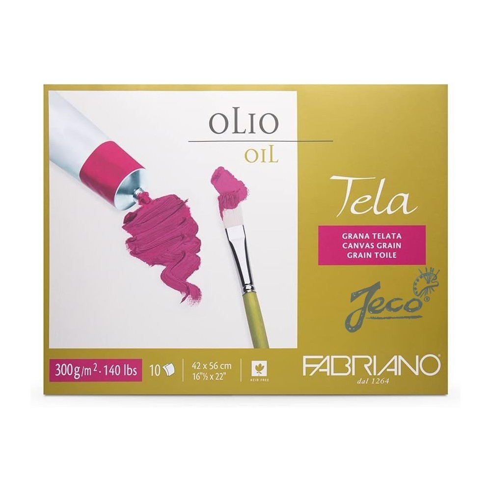 BLOC FABRIANO TELA OLEO 300GR 10 HOJAS