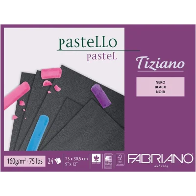 BLOC PASTEL TIZIANO HOJA NEGRA