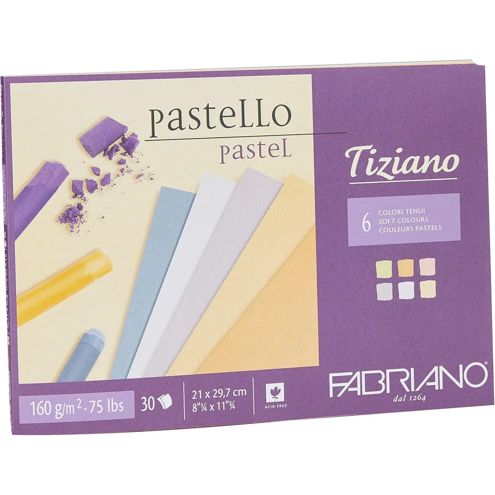 BLOC PASTEL TIZIANO HOJA TONOS PASTEL