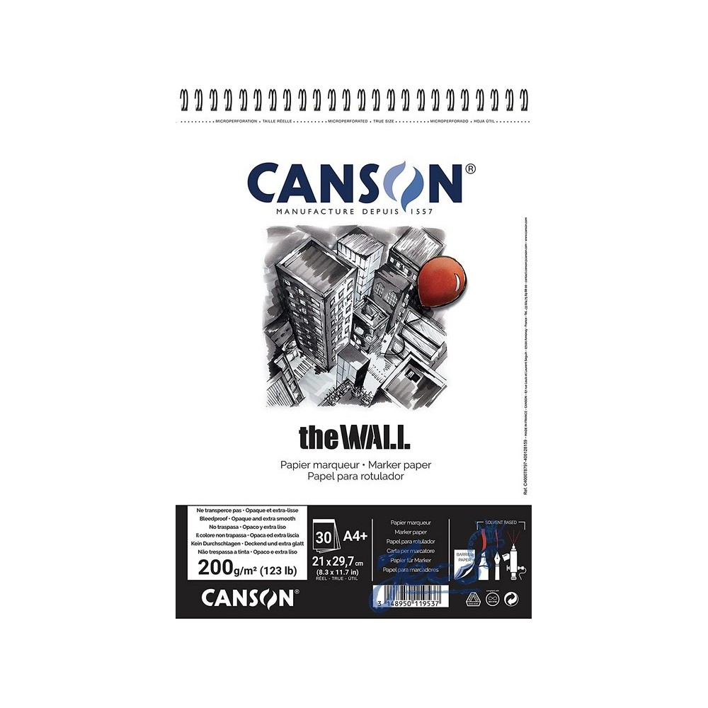 BLOC CANSON THE WALL 220GR ROTULADOR