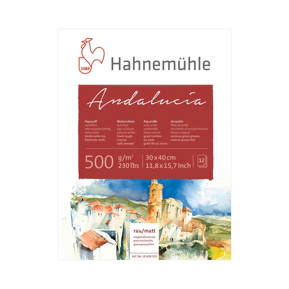 BLOC HAHNEMUHLE ANDALUCIA ACUARELA 500 GR