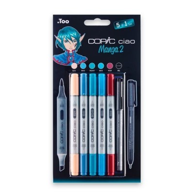 CAJA 5+1 ROTULADORES COPIC CIAO MANGA 2