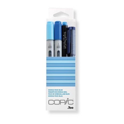 SET 4 ROTULADORES COPIC CIAO DOODLE AZUL