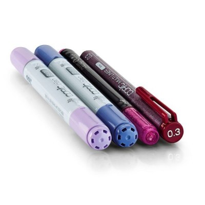 SET 4 ROTULADORES COPIC CIAO DOODLE MORADO