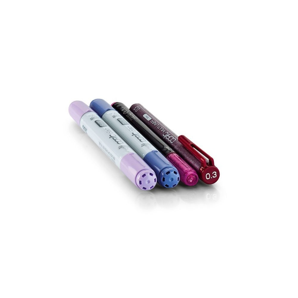 SET 4 ROTULADORES COPIC CIAO DOODLE MORADO