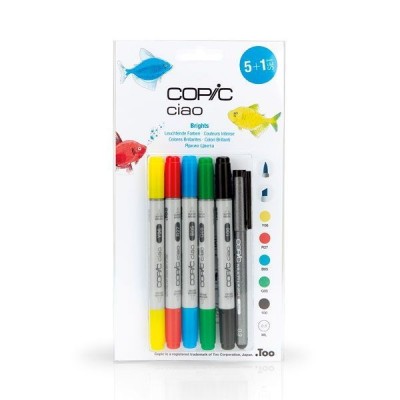 SET 5+1 ROTULADORES COPIC CIAO BRILLANTES