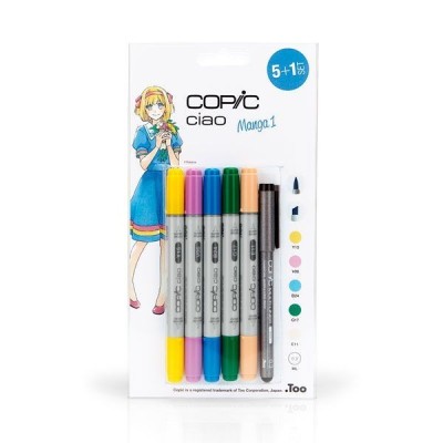 SET 5+1 ROTULADORES COPIC CIAO MANGA 1