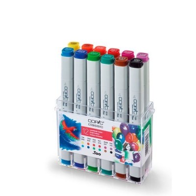 CAJA 12 ROTULADORES COPIC MARKER BRILLANTES