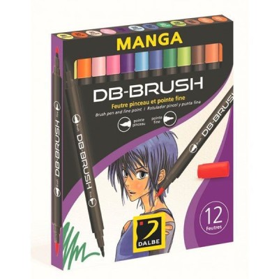 CAJA 12 ROTULADORES DB-BRUSH ACUARELA MANGA