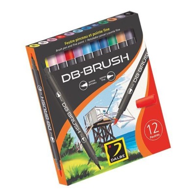 CAJA 12 ROTULADORES DB-BRUSH ACUARELA