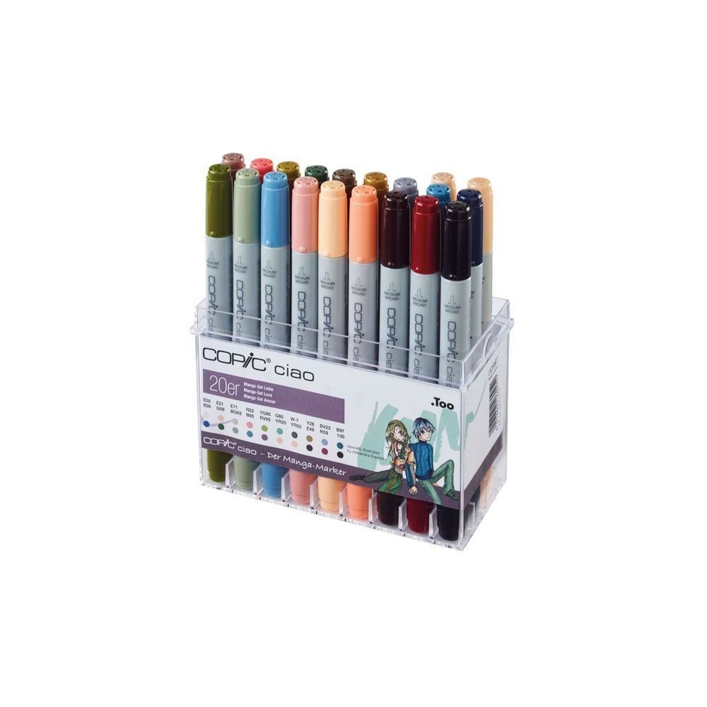 CAJA 20 ROTULADORES COPIC CIAO MODELO MANGA