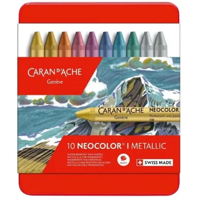 CAJA CERAS NEOCOLOR I CARANDACHE 10 COLORES METALICOS