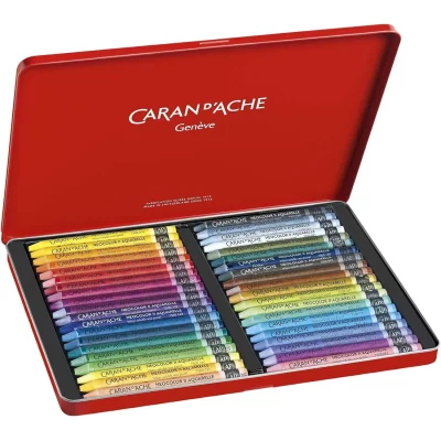 CAJA CERAS ACUARELABLES CARANDACHE 40 COLORES