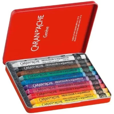 CAJA CERAS ACUARELABLES NEOCOLOR II CARANDACHE 15 COLORES