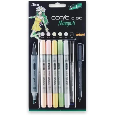 SET 5+1 ROTULADORES COPIC CIAO MANGA 6