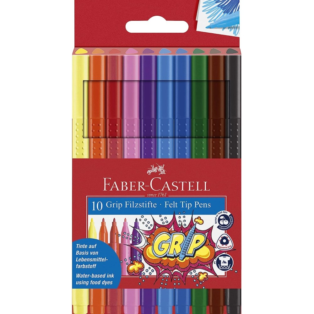 ROTULADORES FABER GRIP 10 COLORES