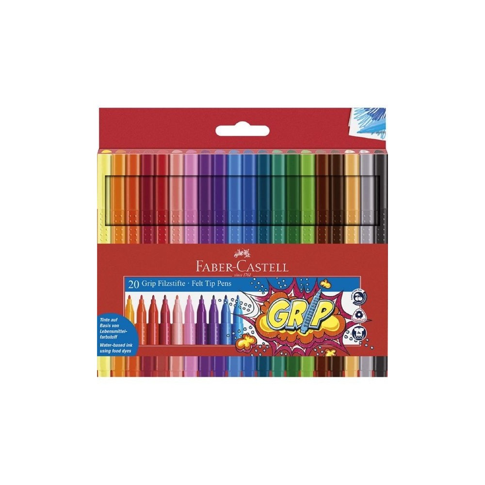 ROTULADORES FABER GRIP 20 COLORES