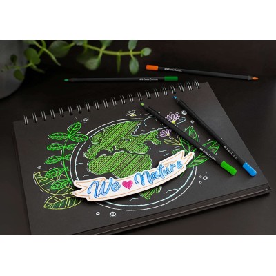 12 LAPICEROS PASTEL-NEON BLACK EDITION FABER CASTELL