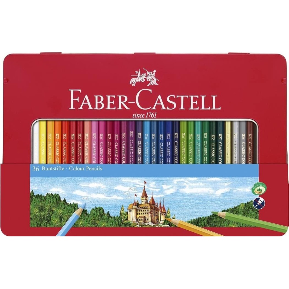 CAJA 36 LAPICEROS COLOR FABER CASTELL