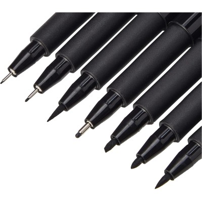 SET 8 ROTULADORES DE TINTA FABER CASTEL PITT NEGROS