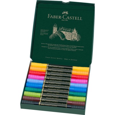 CAJA 10 ROTULADORES ACUARELABLES FABER CASTELL