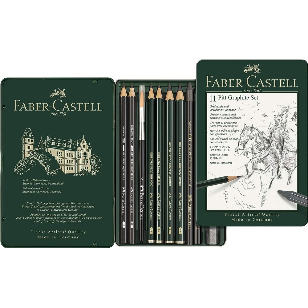 CAJA GRAFITO FABER CASTELL 11 PIEZAS