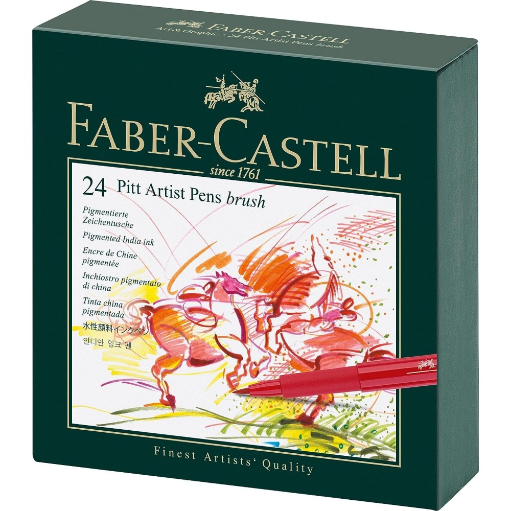 CAJA 24 ROTULADORES PITT FABER CASTELL