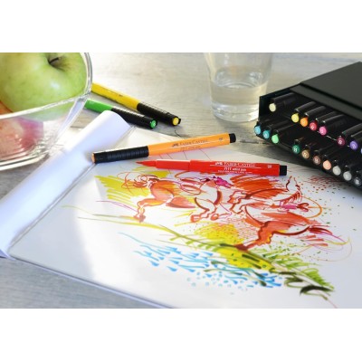 CAJA 24 ROTULADORES PITT FABER CASTELL