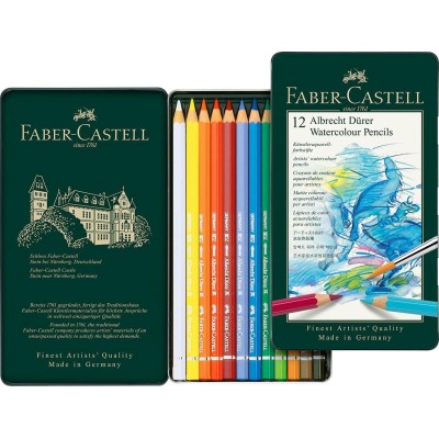 CAJA 12 LAPICEROS ACUARELABLES FABER CASTELL ALBERCHT DURER