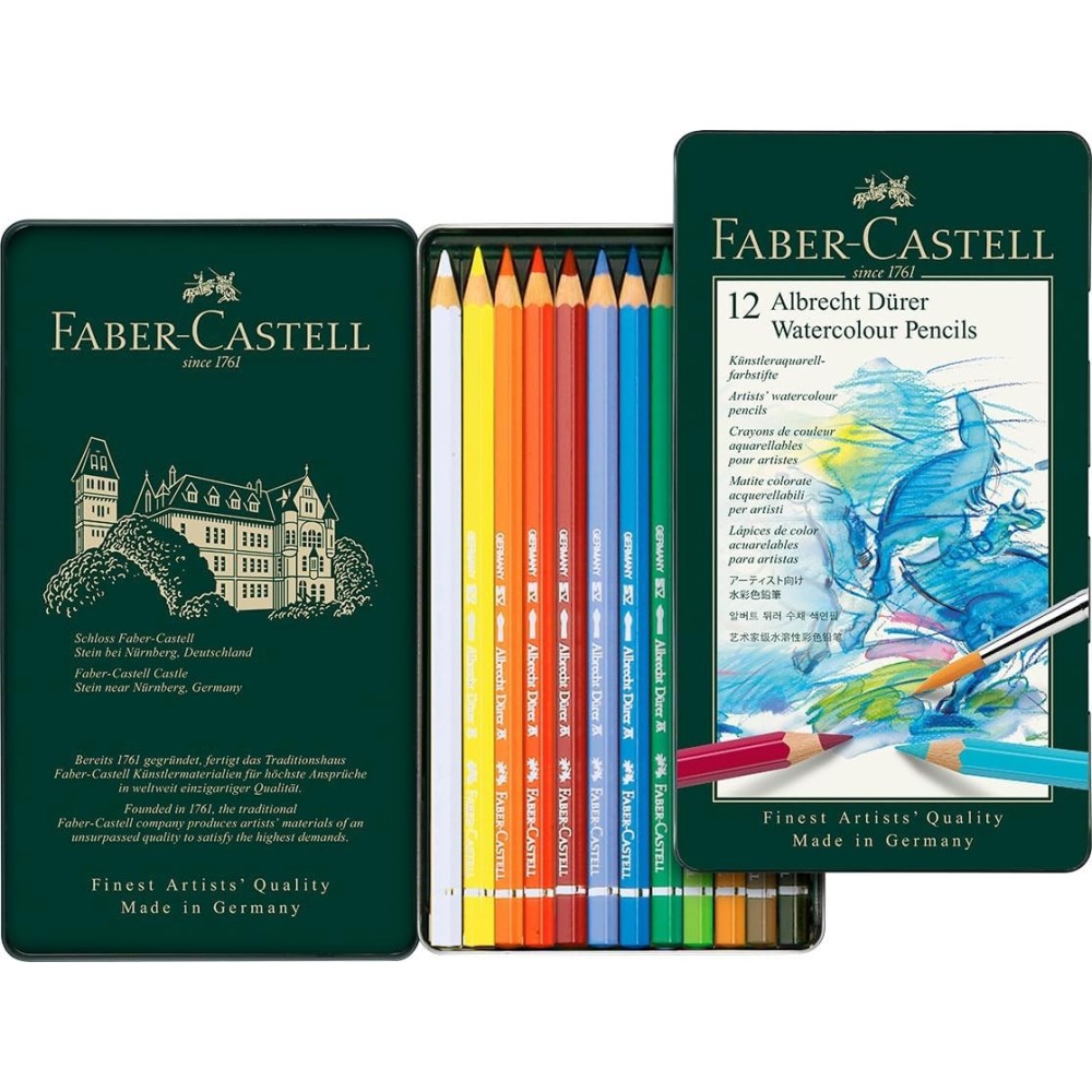 CAJA 12 LAPICEROS ACUARELABLES FABER CASTELL ALBERCHT DURER