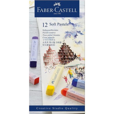 CAJA 12 PASTELES BLANDOS FABER CASTELL CALIDAD ESTUDIO