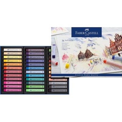 CAJA 36 PASTELES BLANDOS FABER CASTELL CALIDAD ESTUDIO