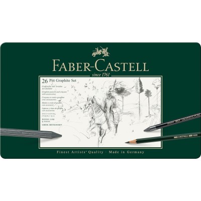 CAJA FABER CASTELL PITT GRAPHITE 26 PIEZAS